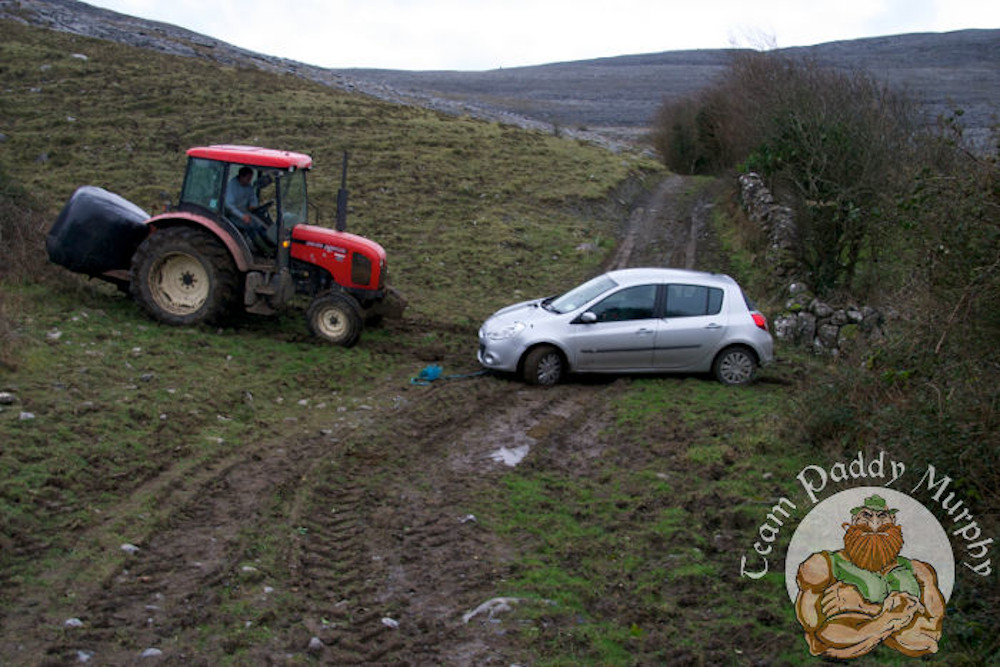Local farmer and his tractor