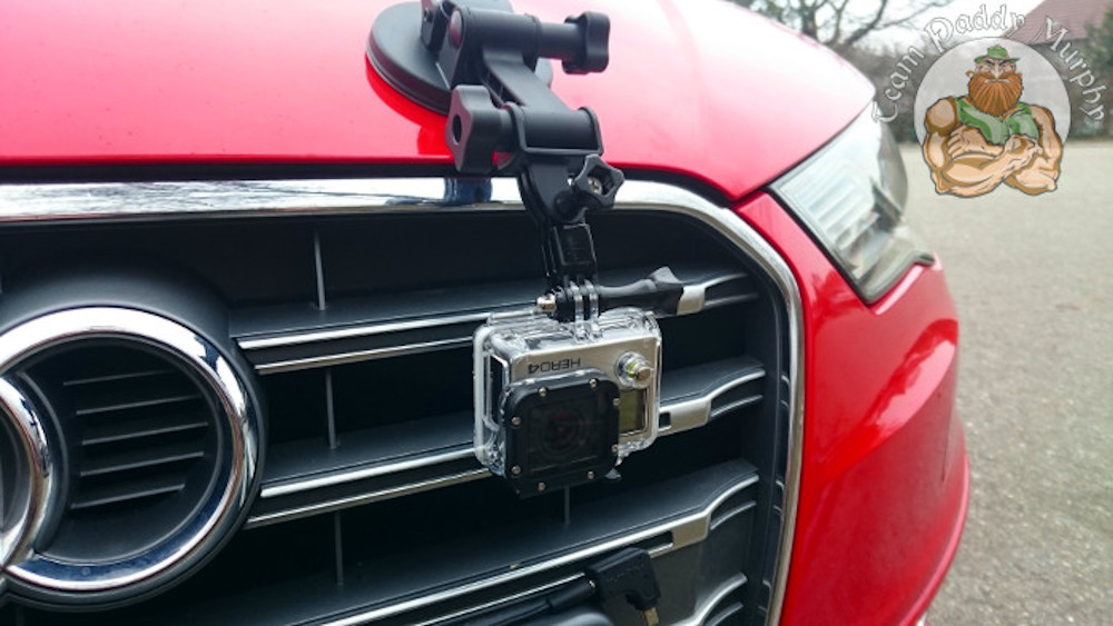 Camera on engine bonnet